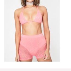 Neon Pink Dollskill Rhinestone Set